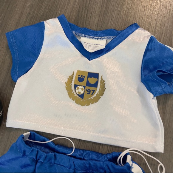 BUILD A BEAR Soccer Uniform Outfit Top Shorts and Shoes for Plush Toy - Picture 4 of 7